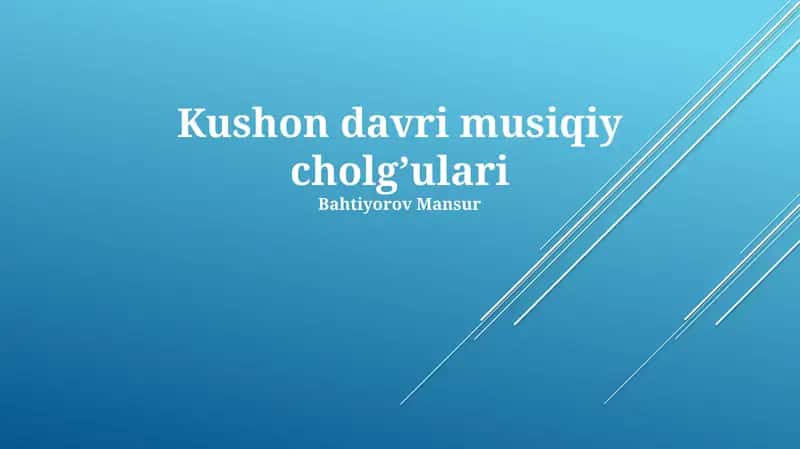 Kushon davri musiqiy cholg’ulari 1