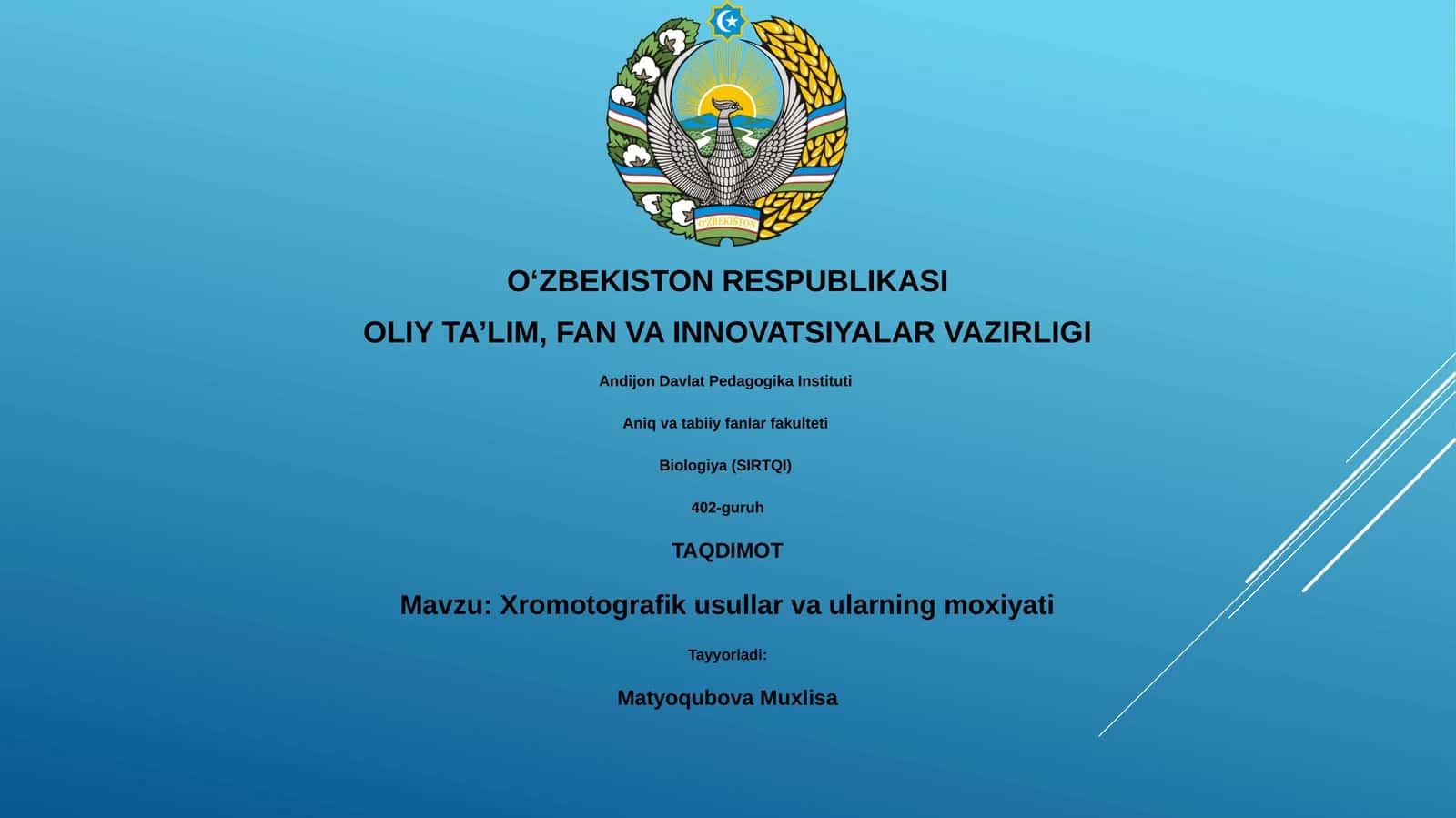 Xromotografik usullar va ularning moxiyati 1