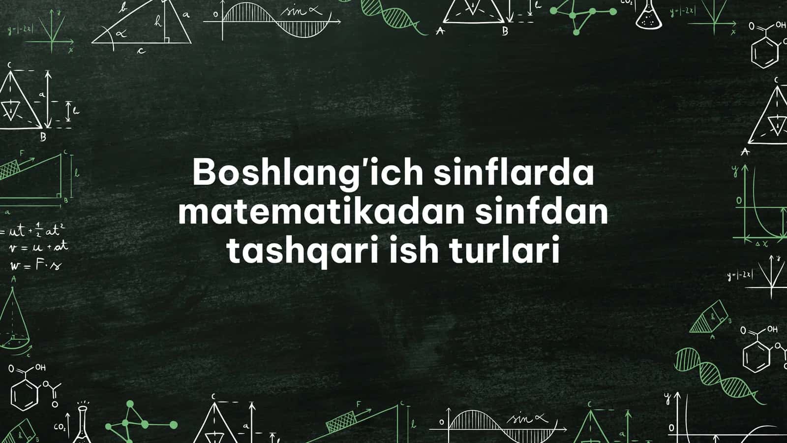 Mavzularni mustahkamlash uchun qo'shimcha faoliyat 1