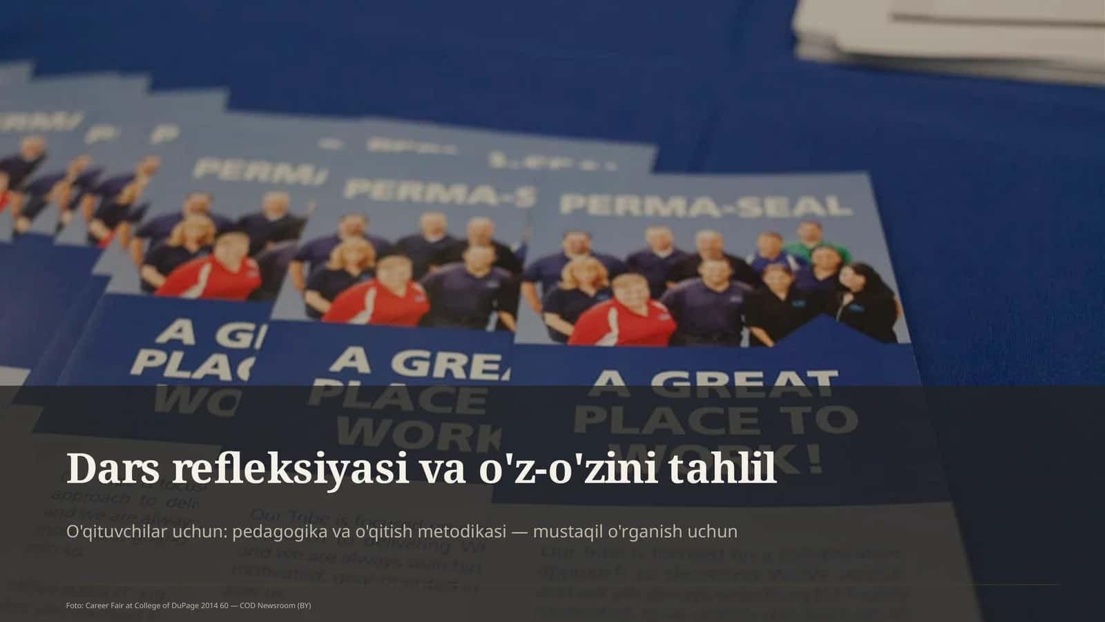 Dars refleksiyasi va o'z-o'zini tahlil 1