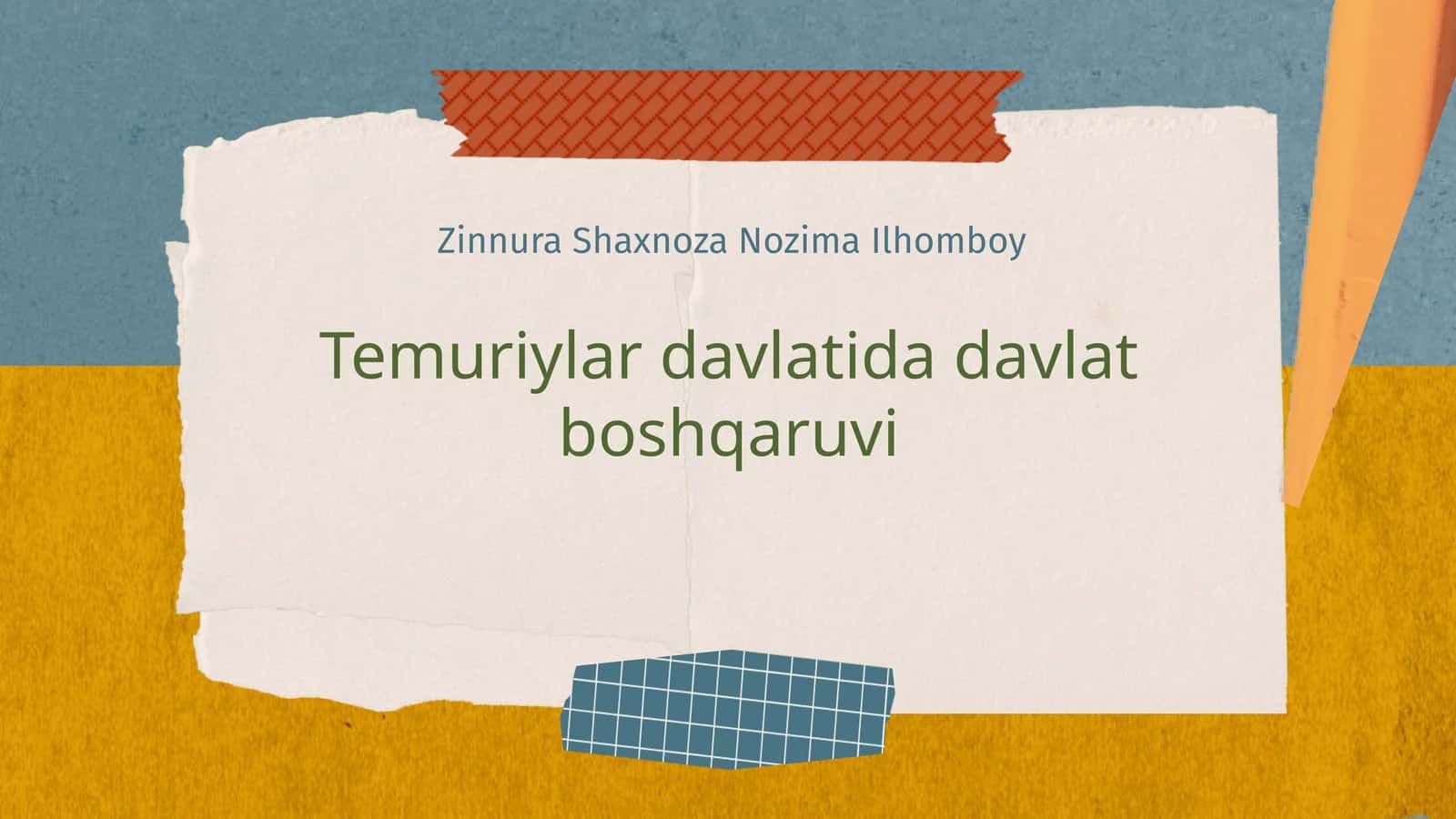 Temuriylar davlatida davlat boshqaruvi 1