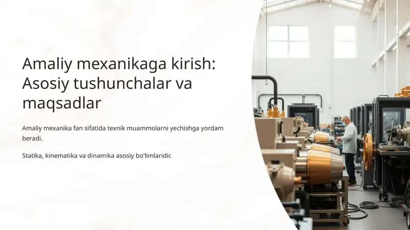 Amaliy mexanikaga kirish 1
