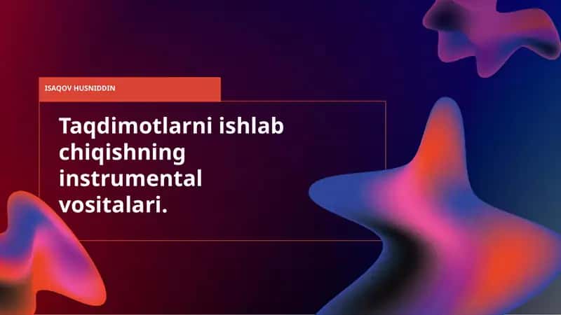 Instrumental vositalar va ularning taqdimotdagi roli 1