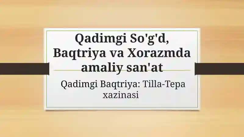 Qadimgi So'g'd, Baqtriya va Xorzm 1