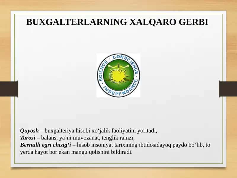 BUXGALTERLARNING XALQARO GERBI 1