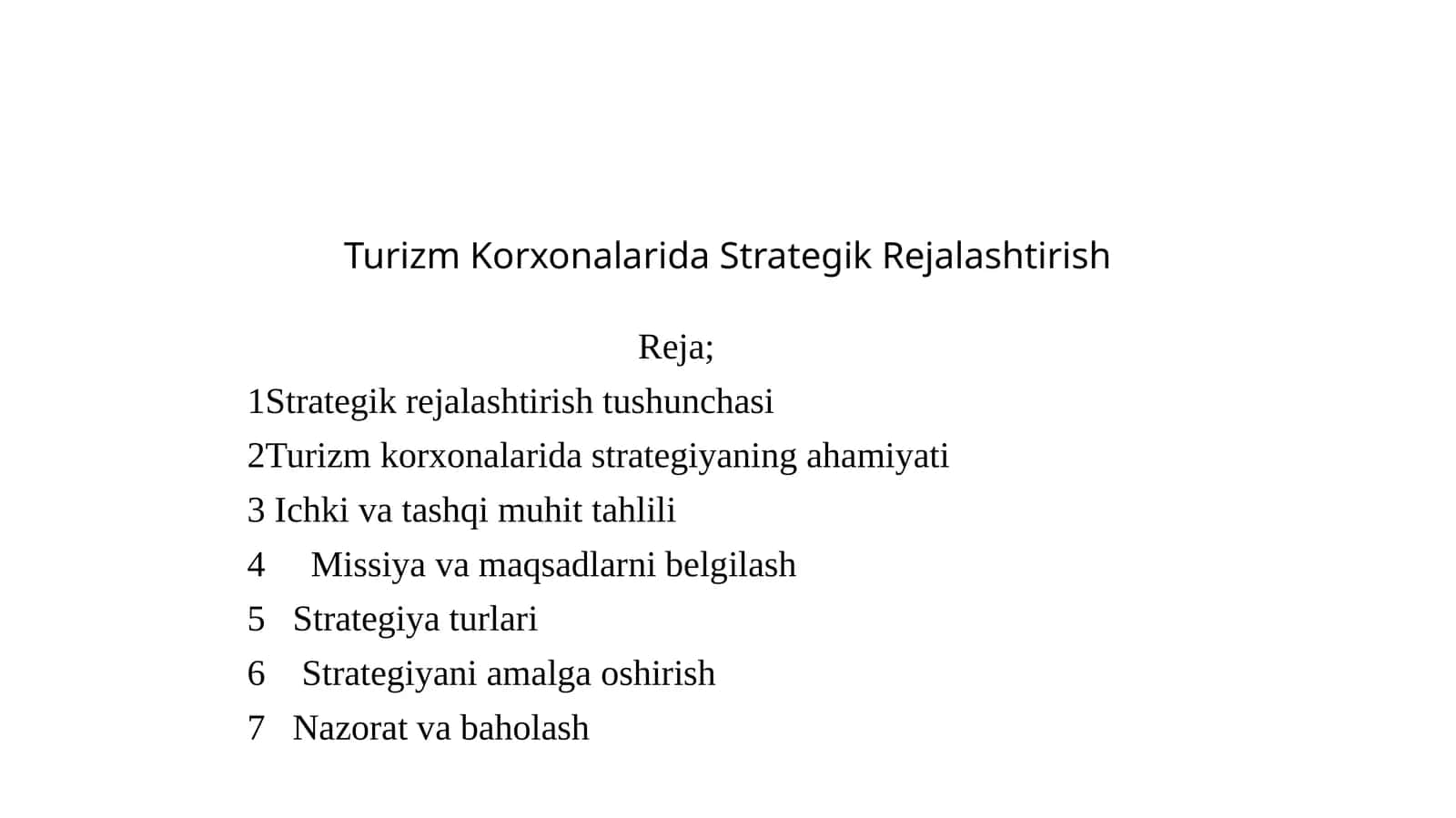 TurizmKorxonalaridaStrategikRejalashtirish 1