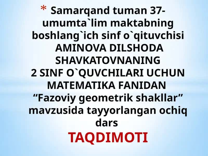 Fazoviy geometrik shakllar 1