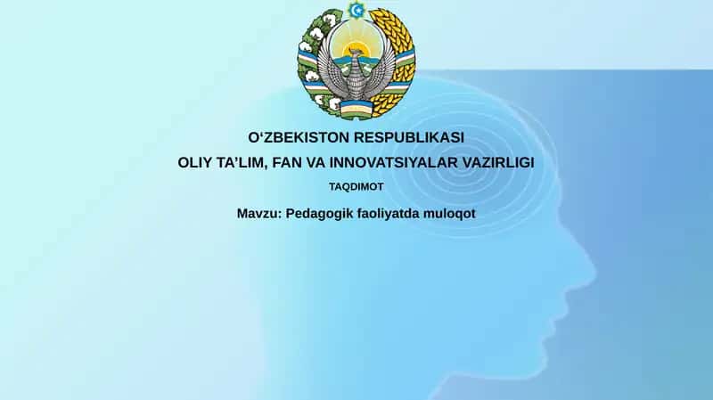 Pedagogik faoliyatda muloqot 1
