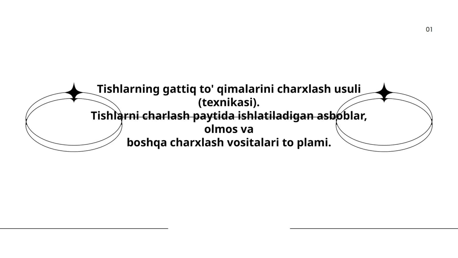 Tishlarning gattiq to'qimalarini charxlash usuli (texnikasi) 1