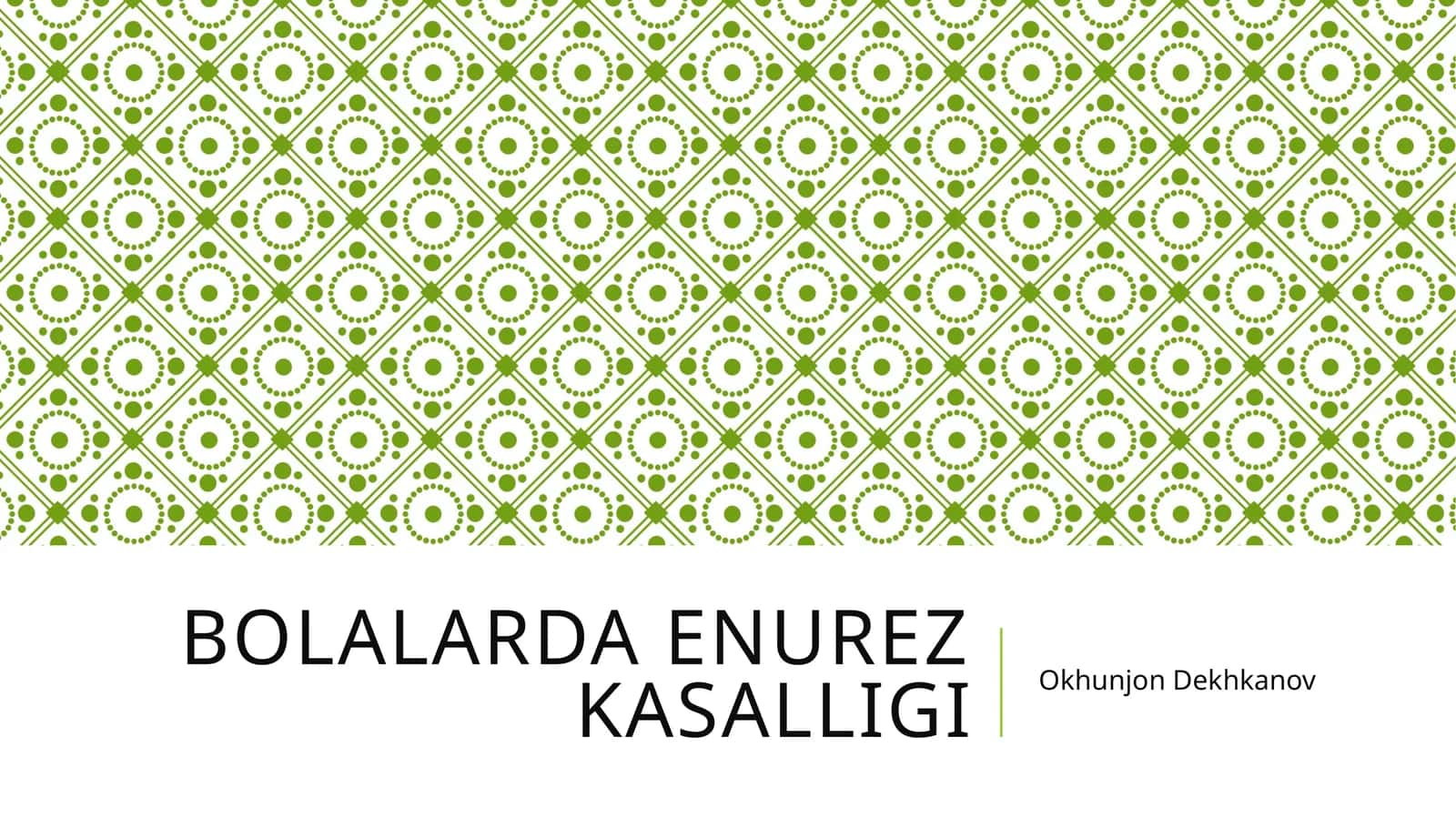 Bolalarda Enurez kasalligi 1