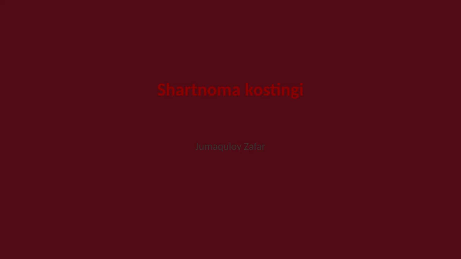 Shartnoma kostingi 1