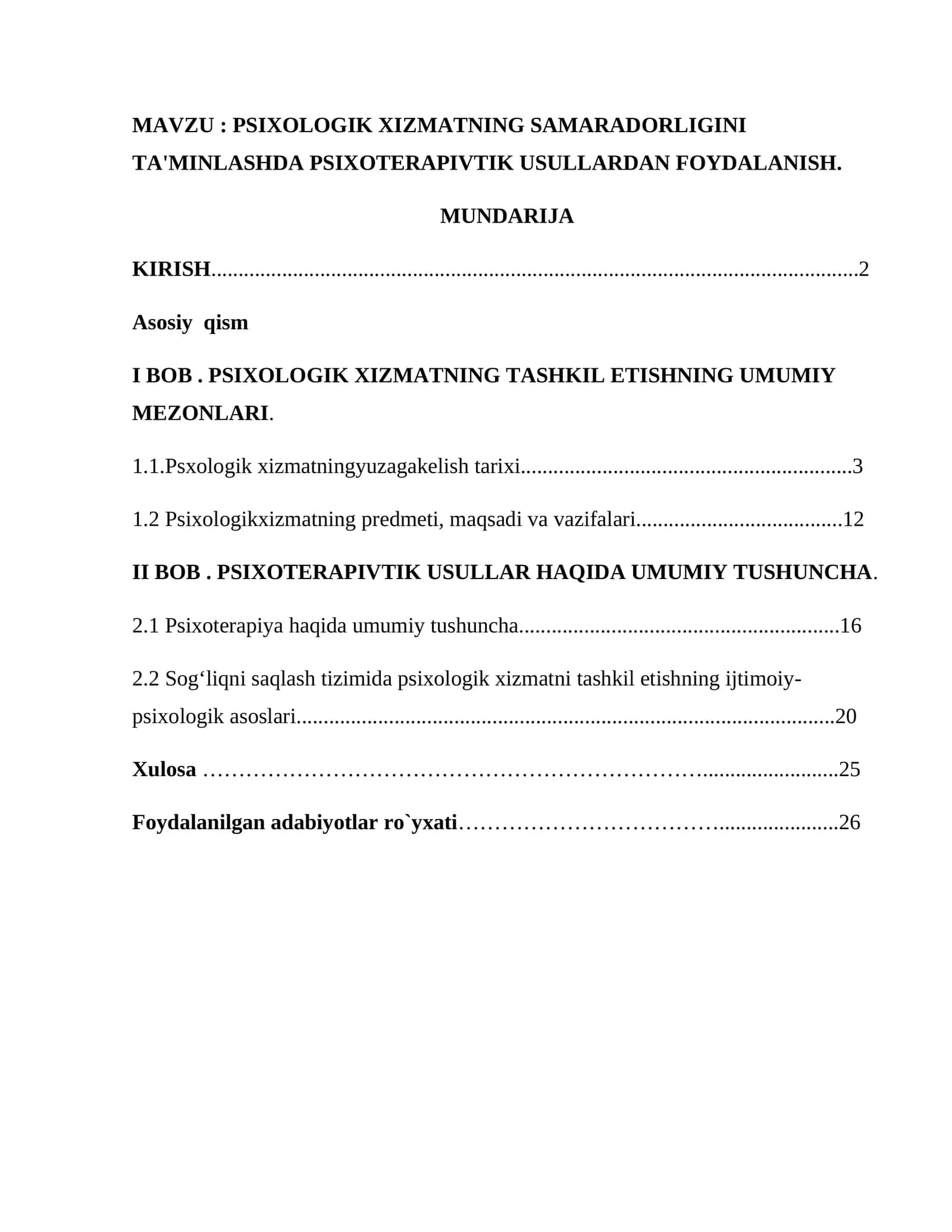 PSIXOLOGIK XIZMATNING SAMARADORLIGINI TA'MINLASHDA PSIXOTERAPIVTIK USULLARDAN FOYDALANISH 1