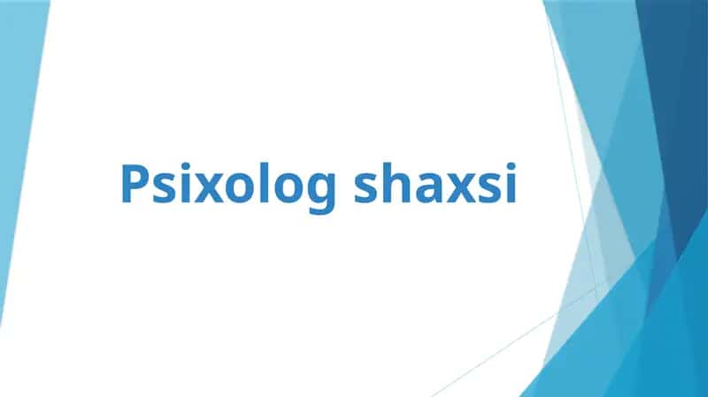 Psixolog shaxsi 1