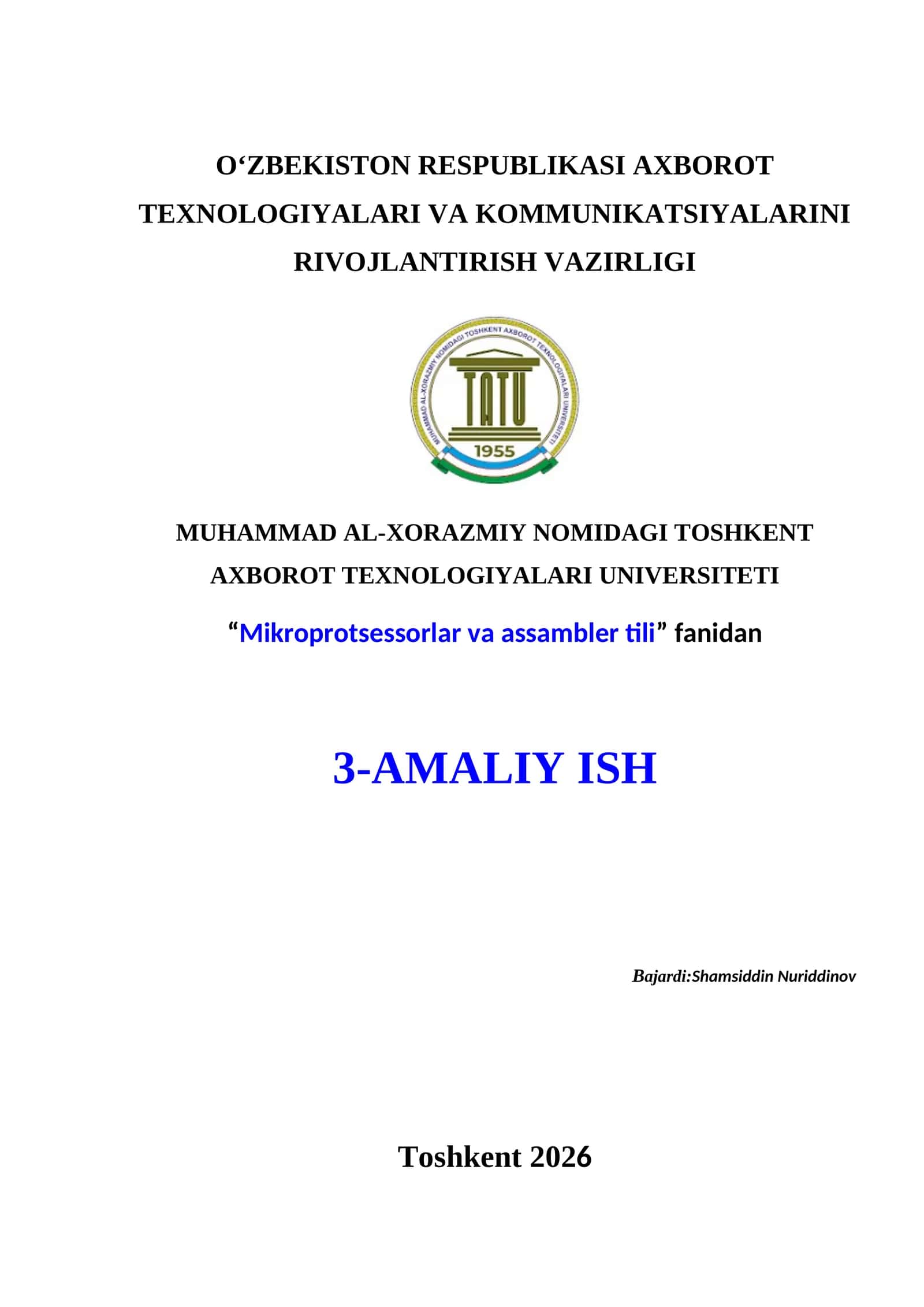 Massiv ma’lumotlarini qayta ishlash 1
