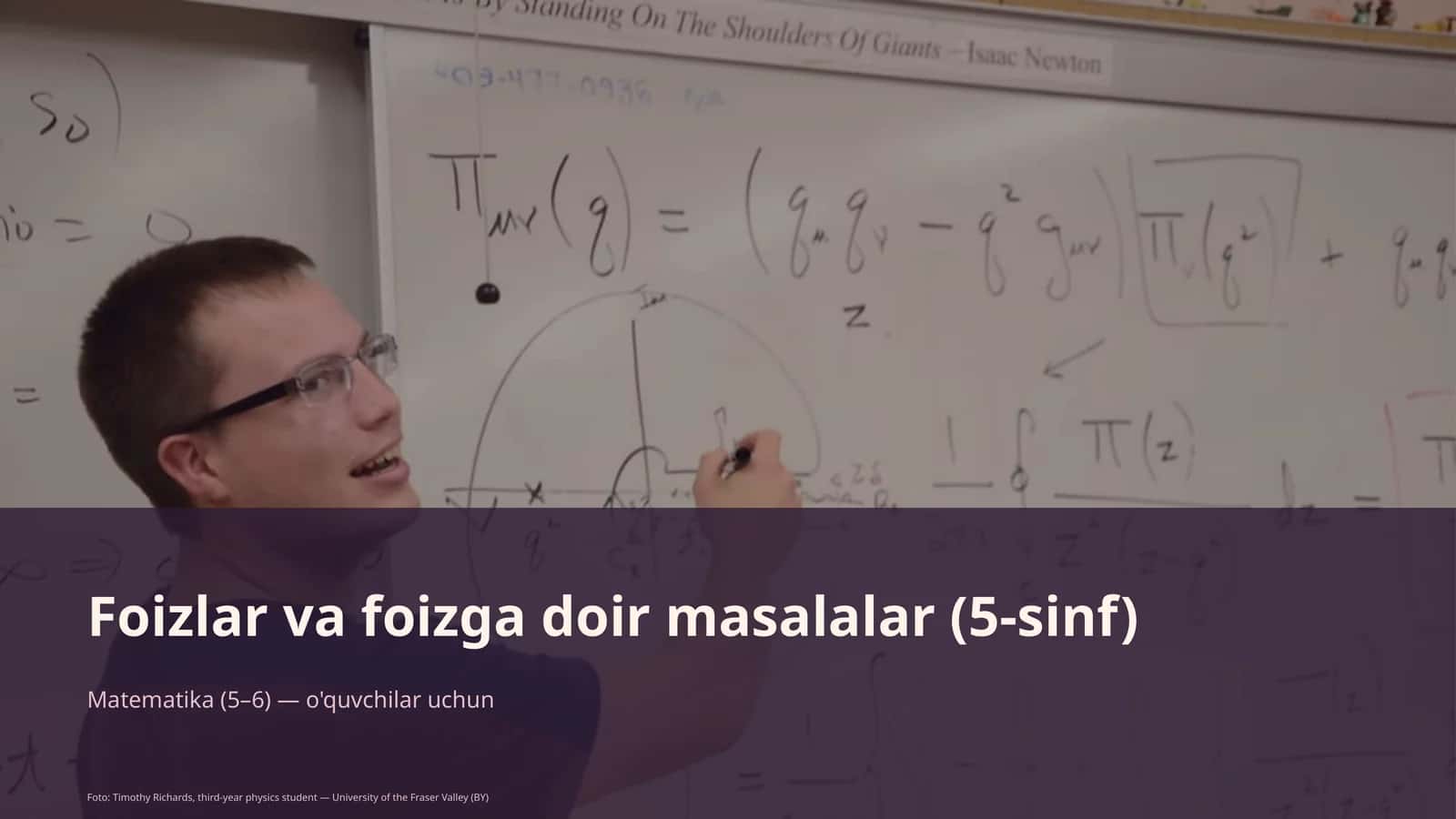 Foizlar va foizga doir masalalar (5-sinf) 1