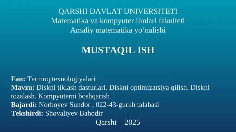 Diskni tiklash dasturlari 1