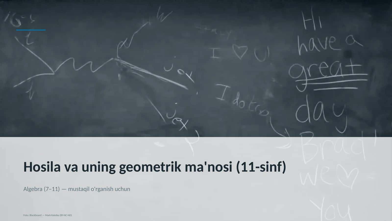 Hosila va uning geometrik ma'nosi (11-sinf) 1