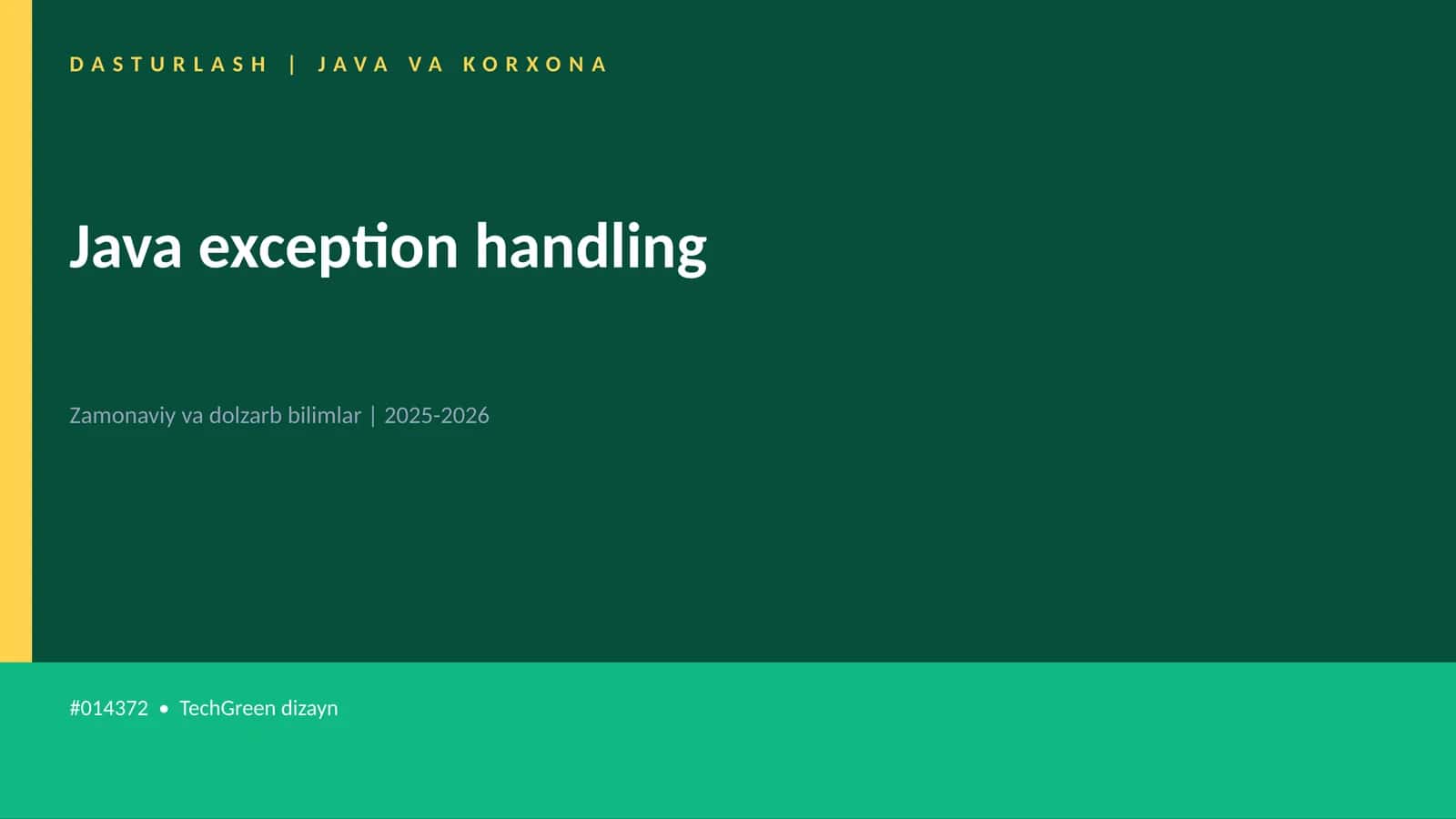 Java exception handling 1