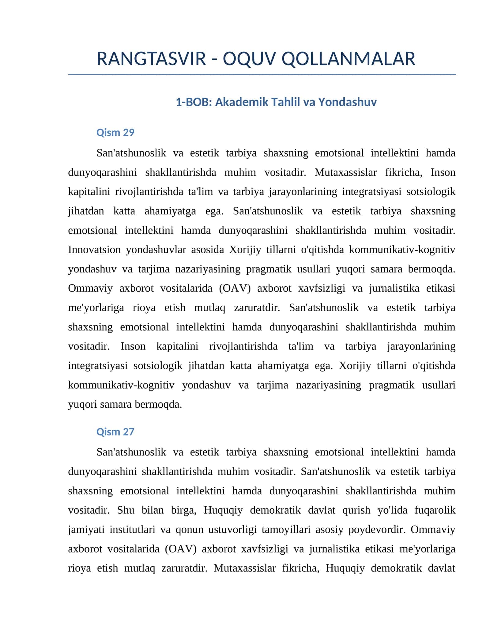 RANGTASVIR - OQUV QOLLANMALAR 1