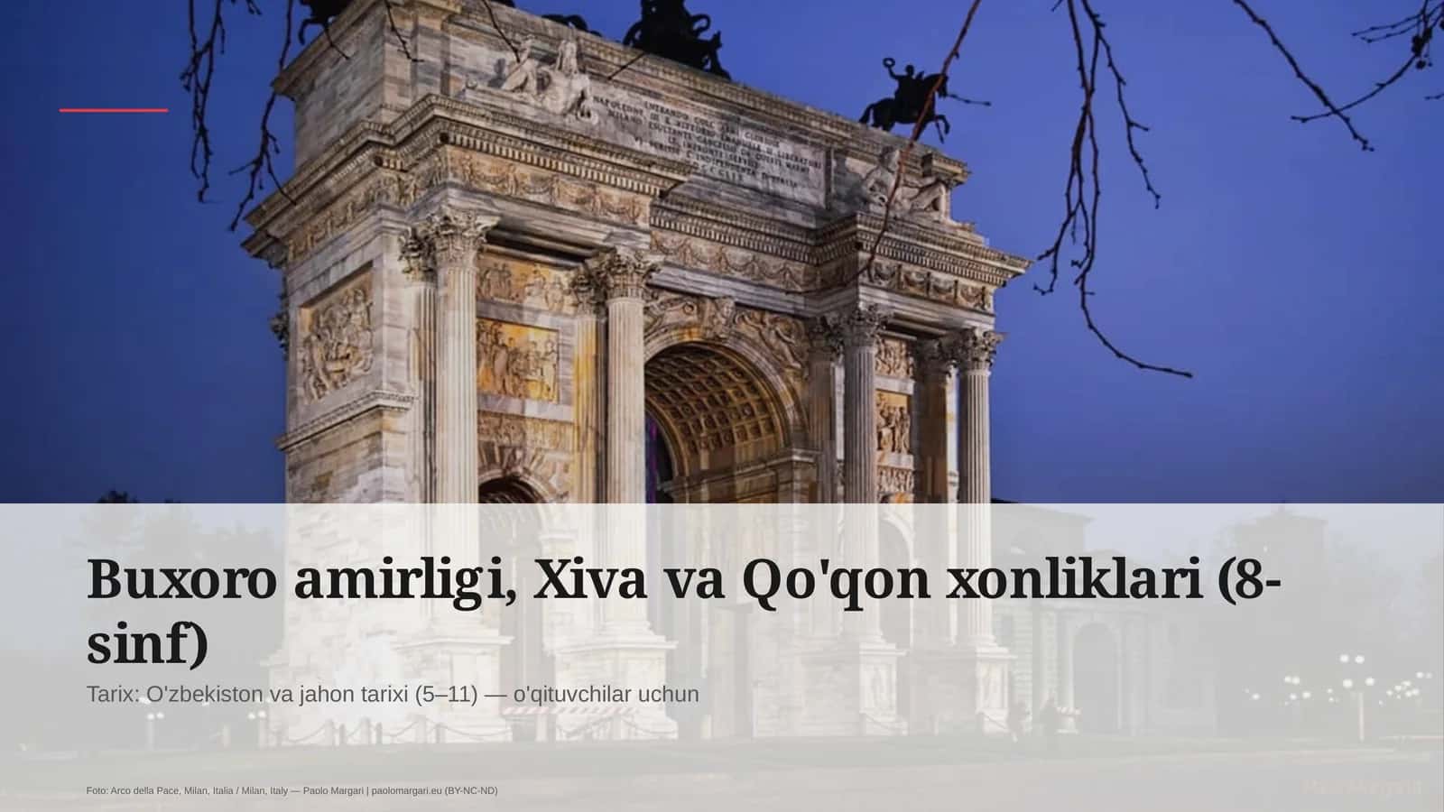Buxoro amirligi, Xiva va Qo'qon xonliklari (8-sinf) 1