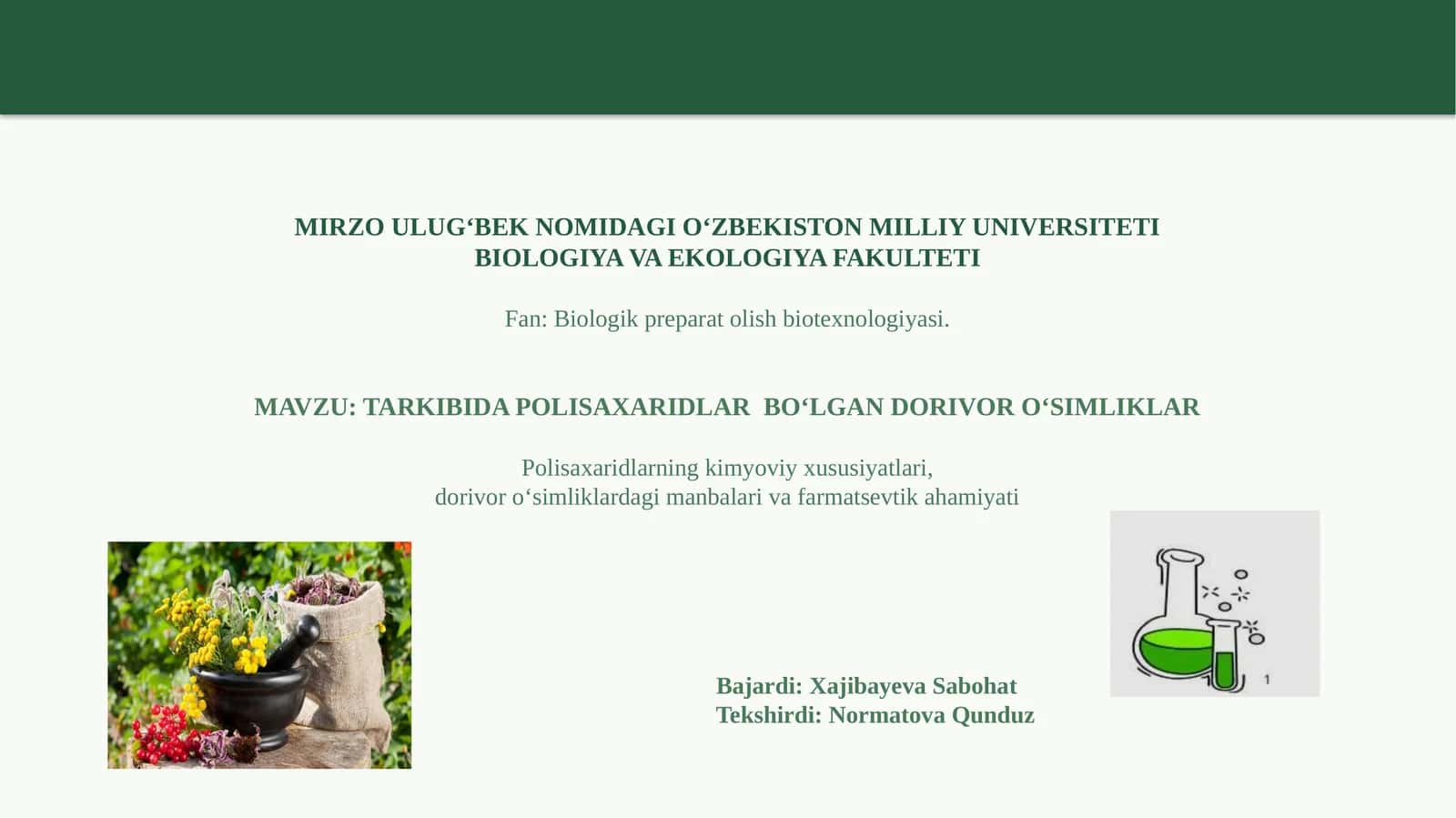Biologik preparat olish biotexnologiyasi 1