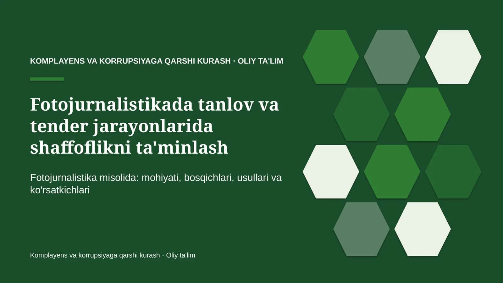fotojurnalistikada tanlov va tender jarayonlarida shaffoflikni ta'minlash 1508 1