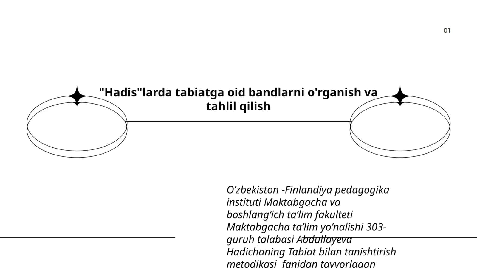 "Hadis"larda tabiatga oid bandlarni o'rganish va tahlil qilish 1