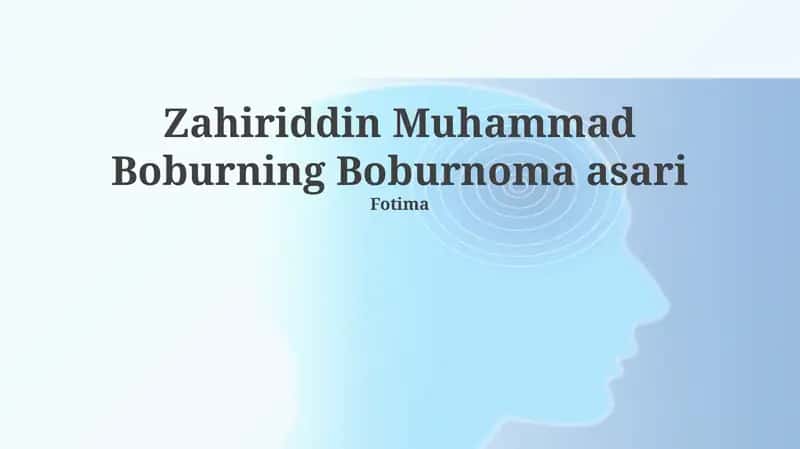 Boburnoma 1