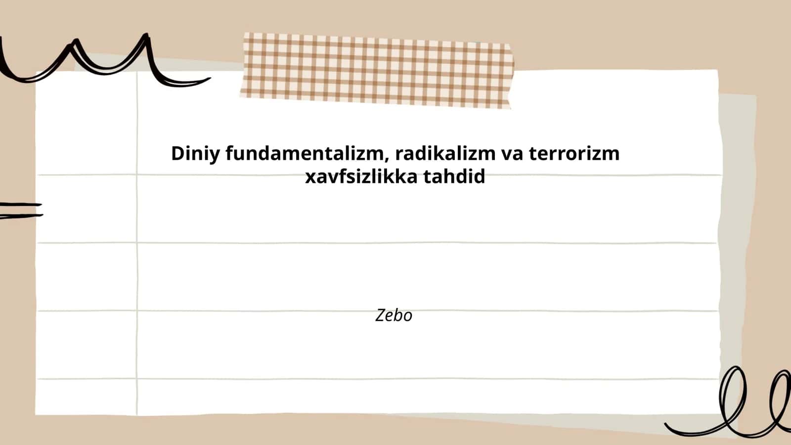 Diniy fundamentalizm, radikalizm va terrorizm xavfsizlikka tahdid 1
