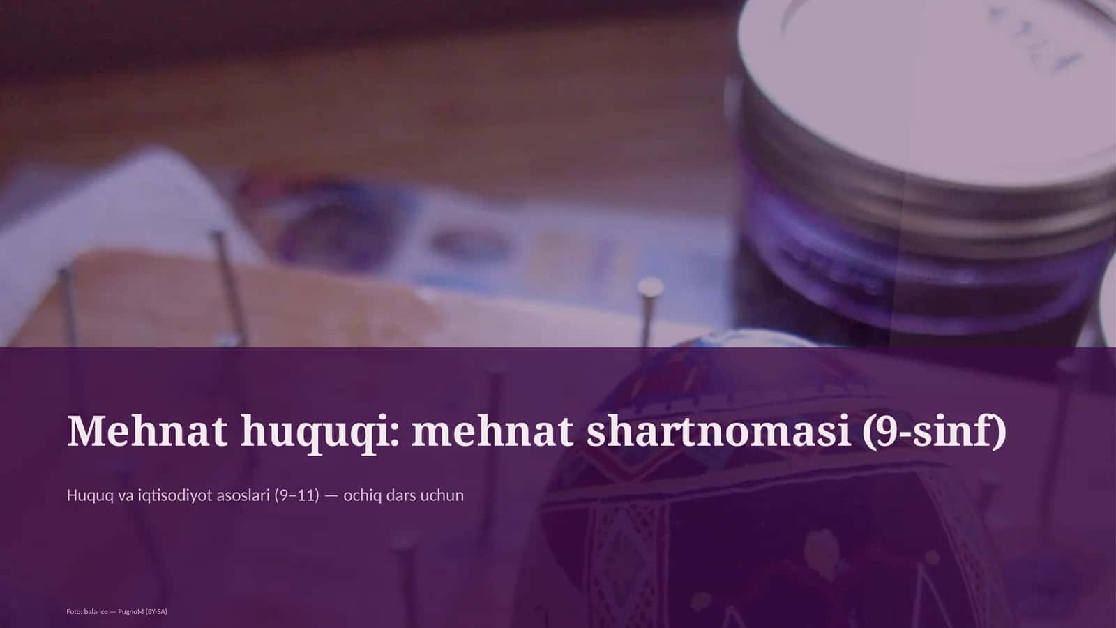 Mehnat huquqi: mehnat shartnomasi (9-sinf) 1
