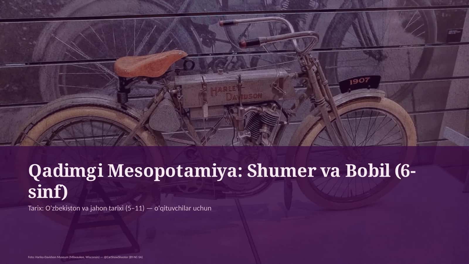 Qadimgi Mesopotamiya: Shumer va Bobil (6-sinf) 1