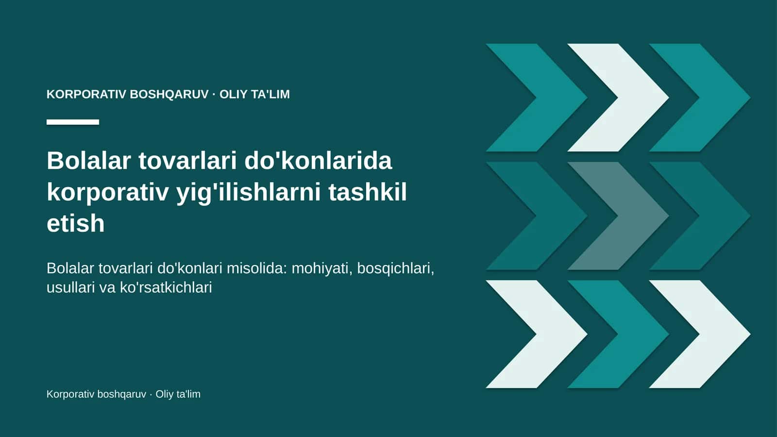 Bolalar tovarlari do'konlarida korporativ yig'ilishlarni tashkil etish 1