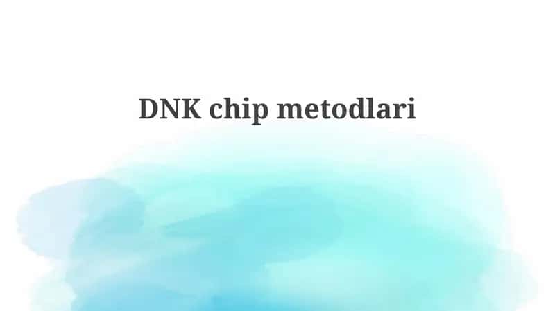 DNK chipmetodlari 1
