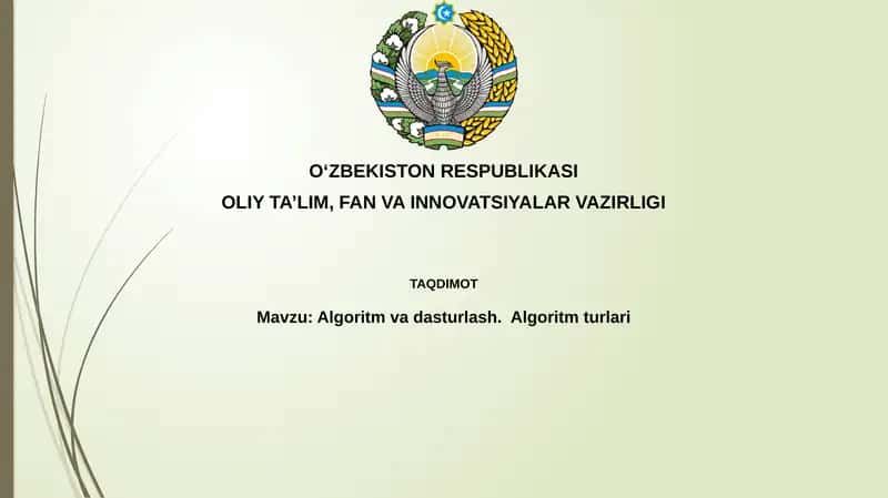 Algoritmlar 1