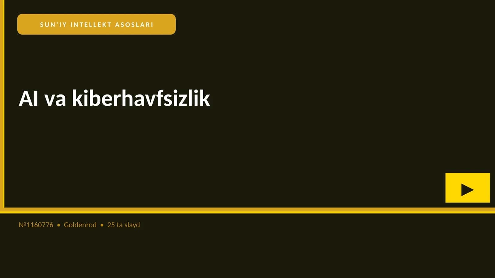 SUN'IY INTELLEKT ASOSLARI 1