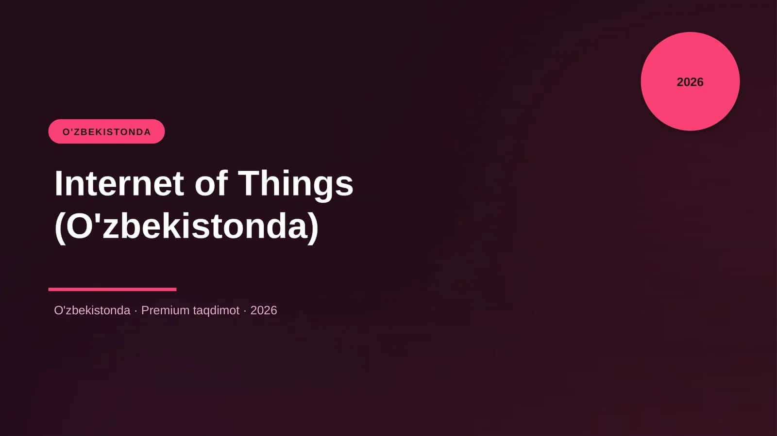 Internet of Things (O'zbekistonda) 1