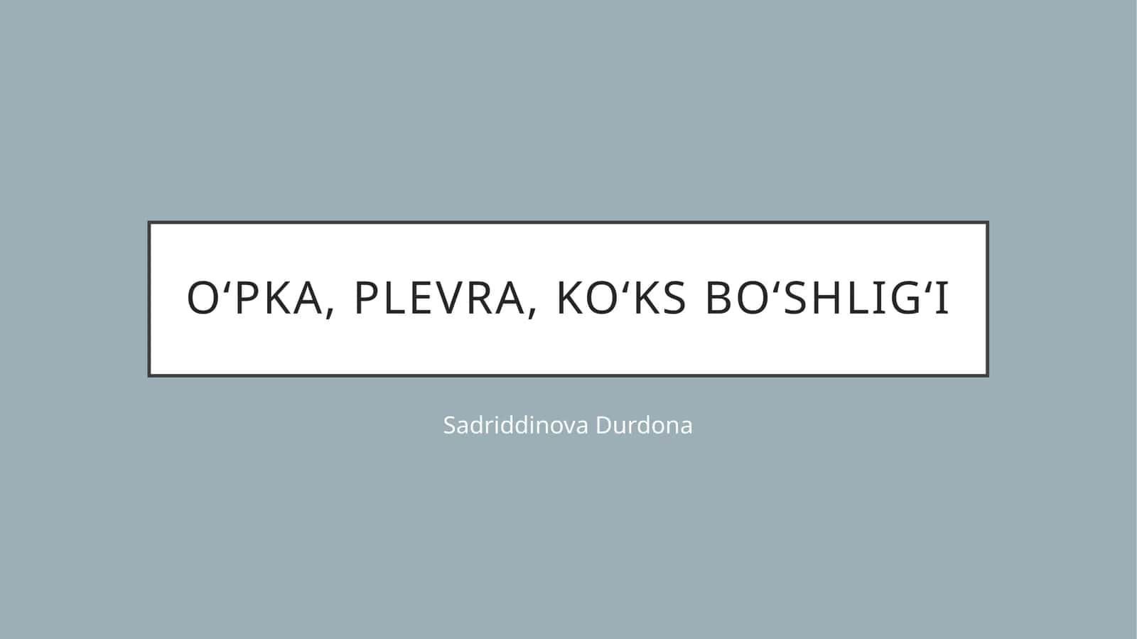 Oʻpka 1