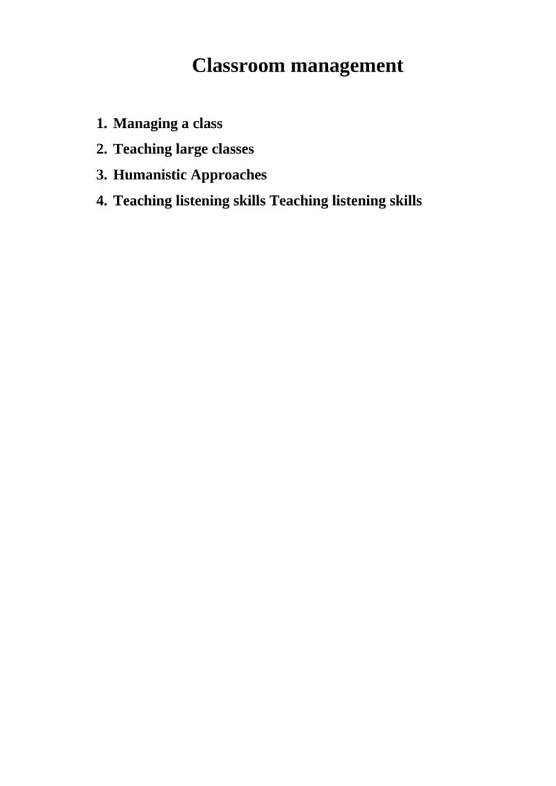 Classroom Management 1