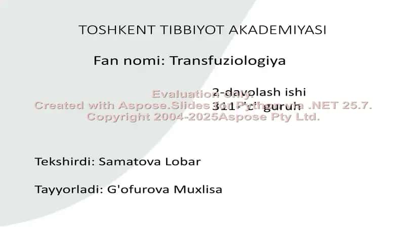 Donorlik va Salomatlik 1