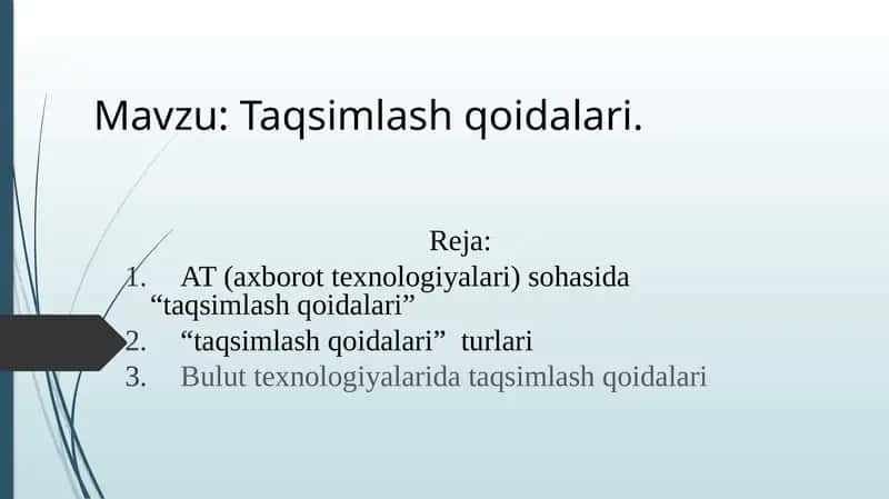 Taqsimlash qoidalari 1