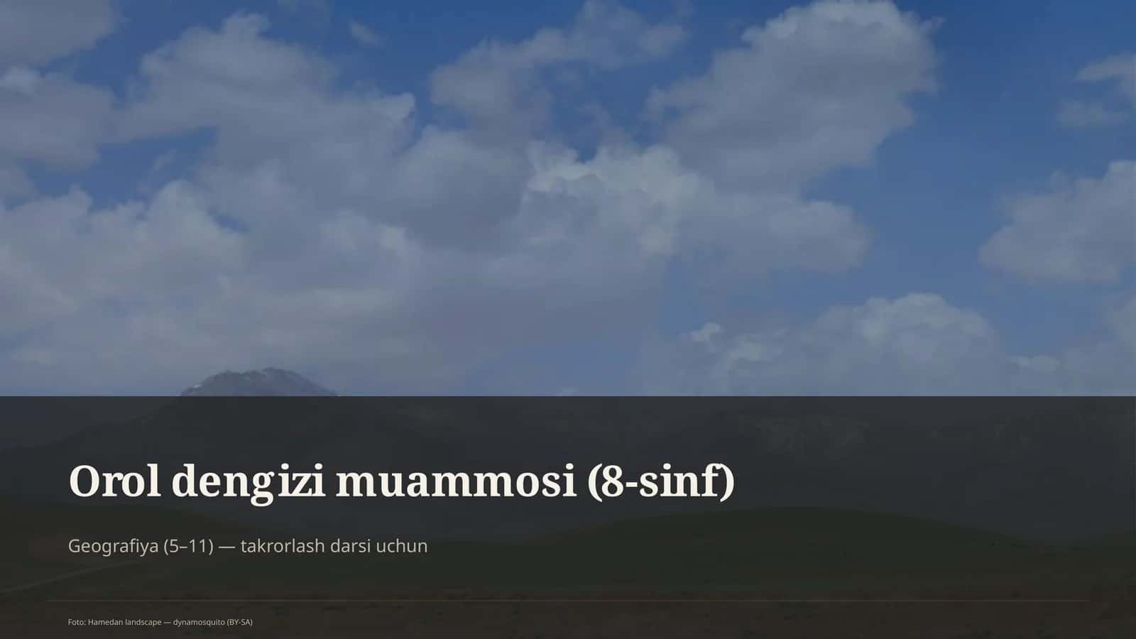 Orol dengizi muammosi (8-sinf) 1