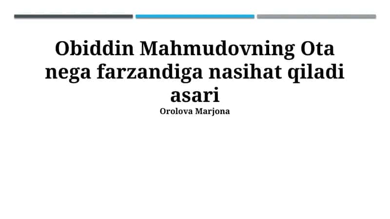 Ta'lim olishga undash 1