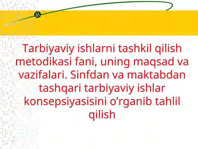 Tarbiyaviy ishlar