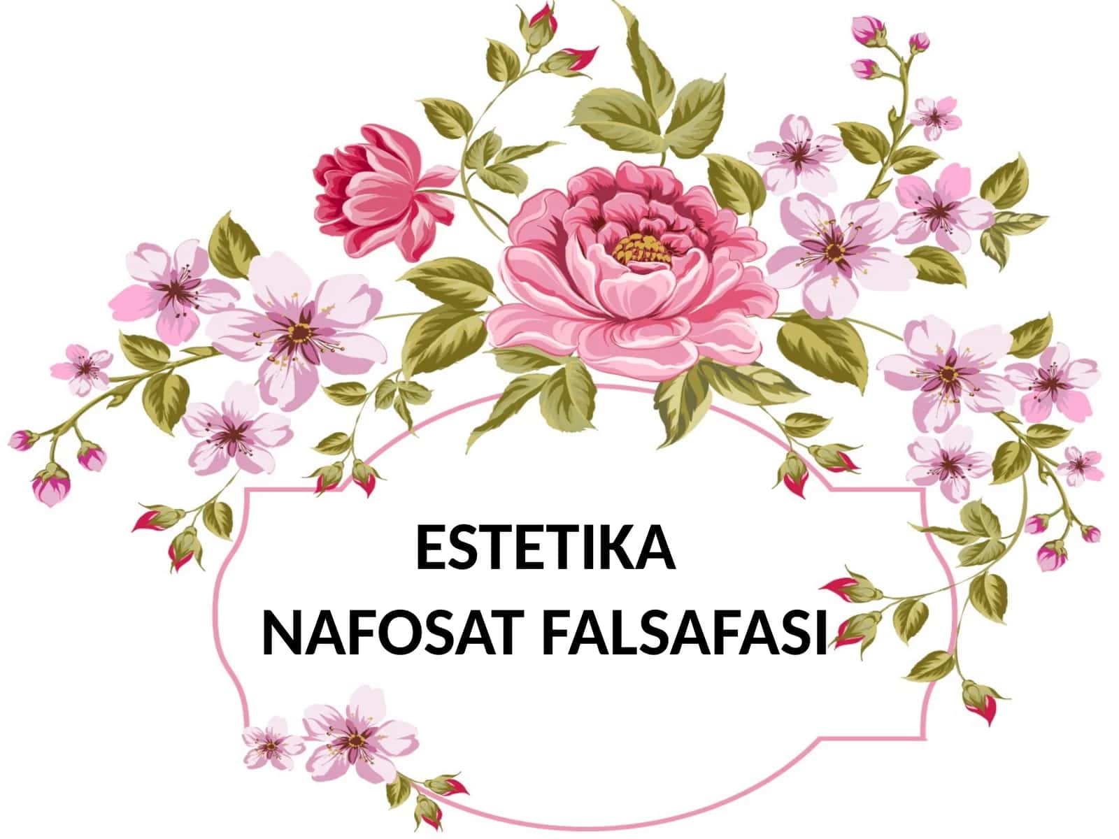 ESTETIKA NAFOSAT FALSAFASI 1