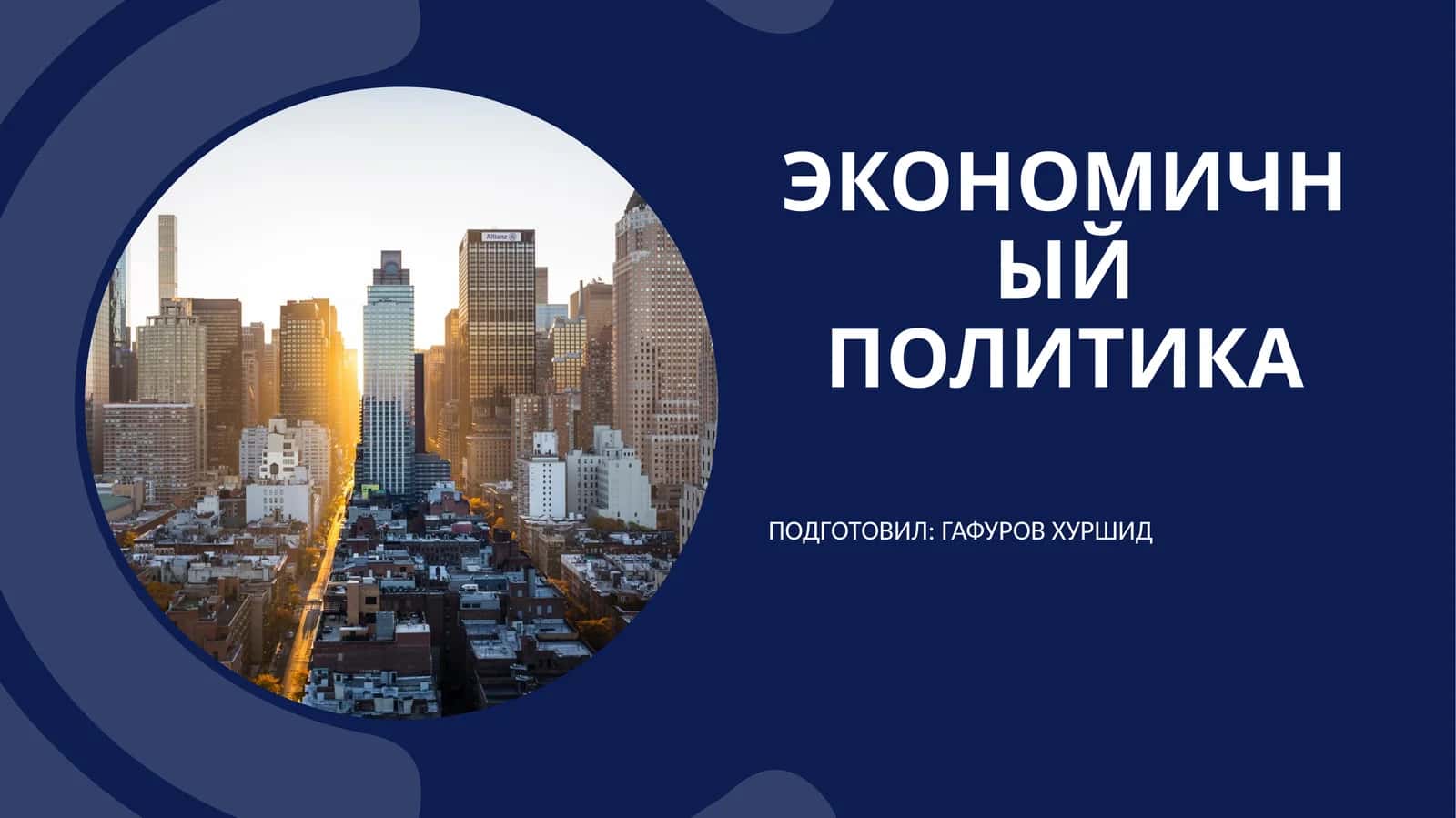 Экономичный политика 1