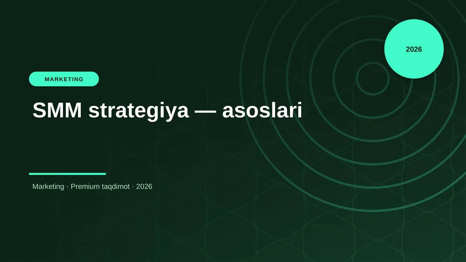 SMM strategiya — asoslari 1