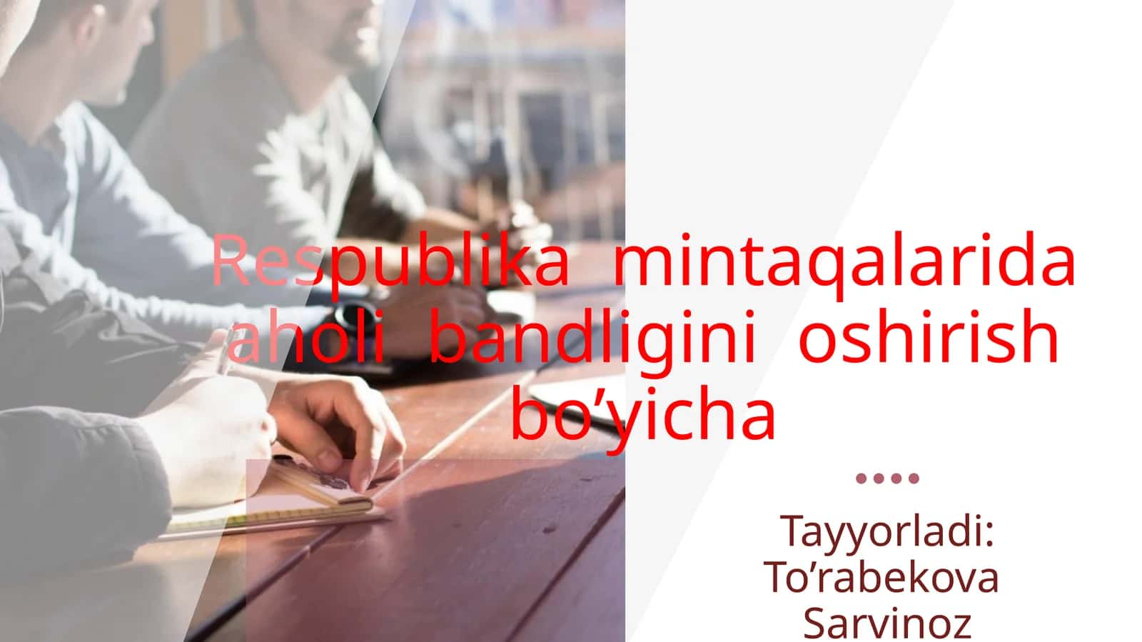 O’zbekistonda bandlik siyosati 1