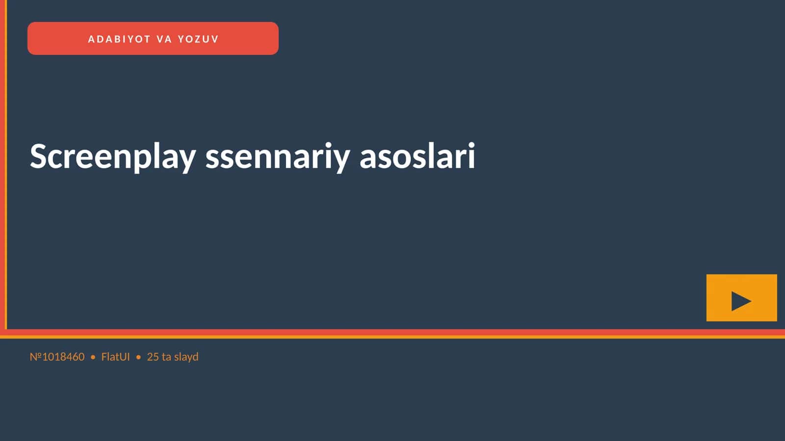 Screenplay ssennariy asoslari 1