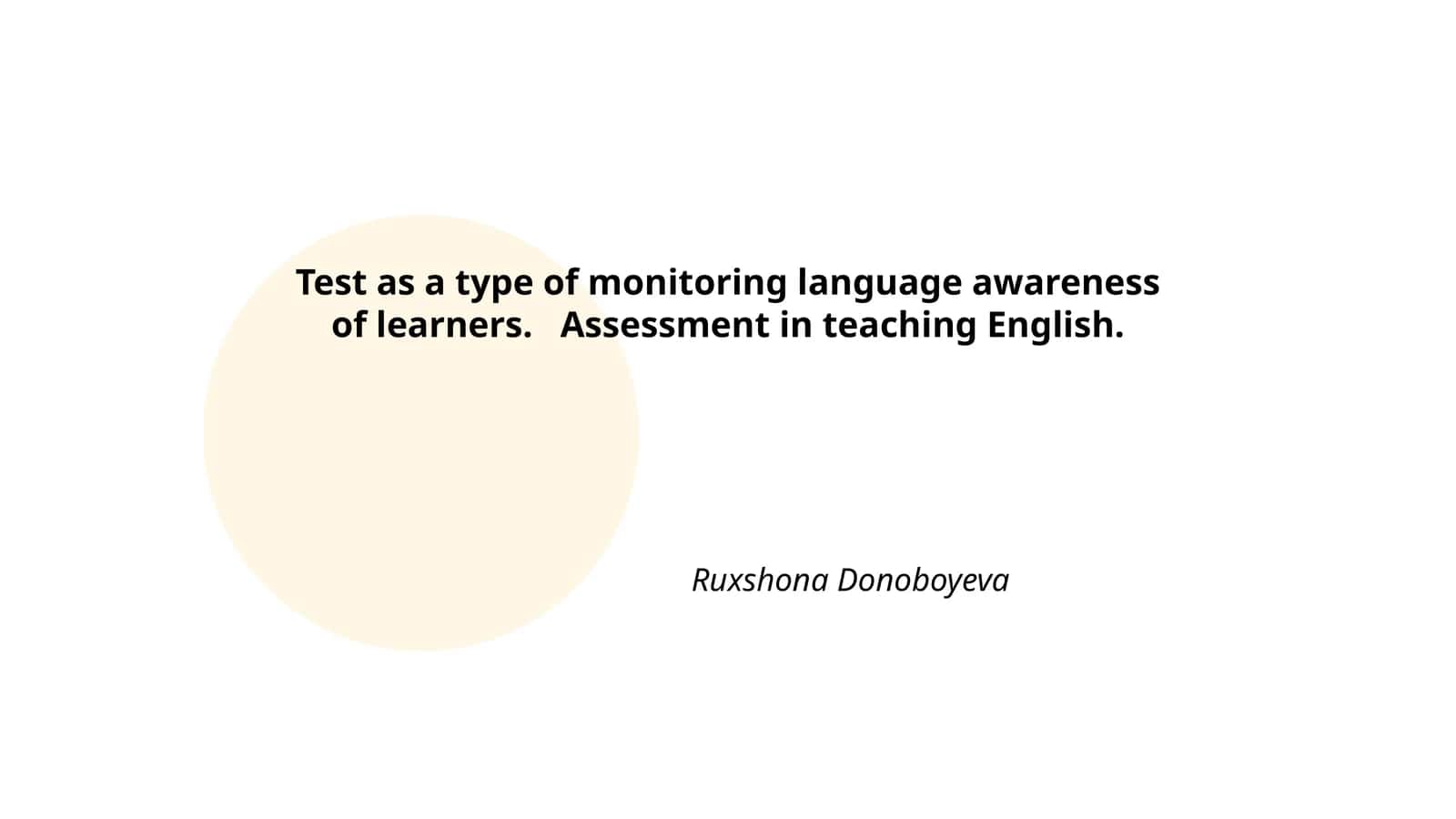 Diagnostic Tests in Language Learning 1