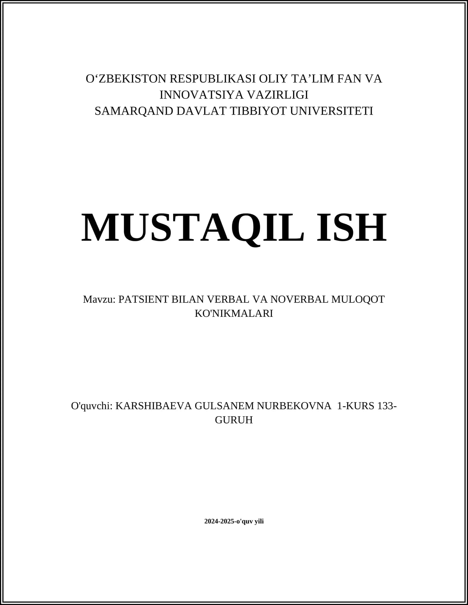 Verbal Muloqot Asoslari 1